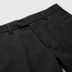 Herren Wollhose mit Bügelfalte – Slim Fit — Schwarz