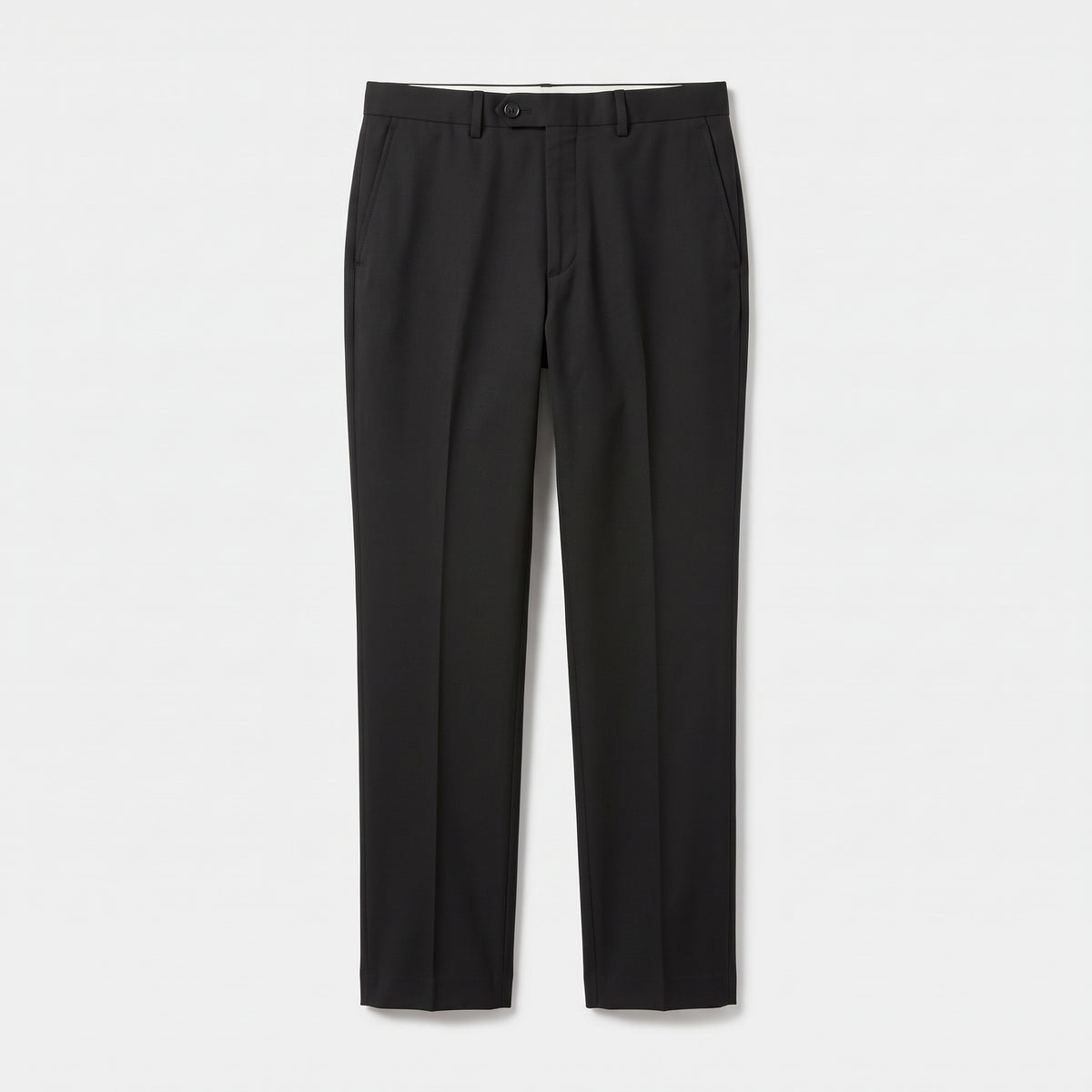 Herren Wollhose mit Bügelfalte – Slim Fit — Schwarz