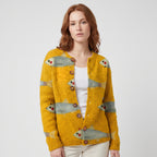 Damen Strickjacke mit Fischmuster – Relaxed Fit