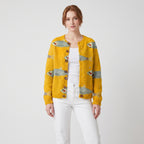 Damen Strickjacke mit Fischmuster – Relaxed Fit