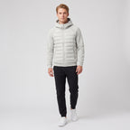 Herren Winterjacke gesteppt mit Kapuze – Regular Fit — Grau