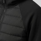 Herren Winterjacke gesteppt mit Kapuze – Regular Fit — Schwarz