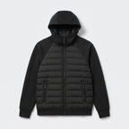 Herren Winterjacke gesteppt mit Kapuze – Regular Fit — Schwarz