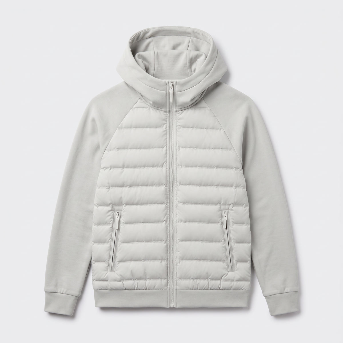Herren Winterjacke gesteppt mit Kapuze – Regular Fit — Grau