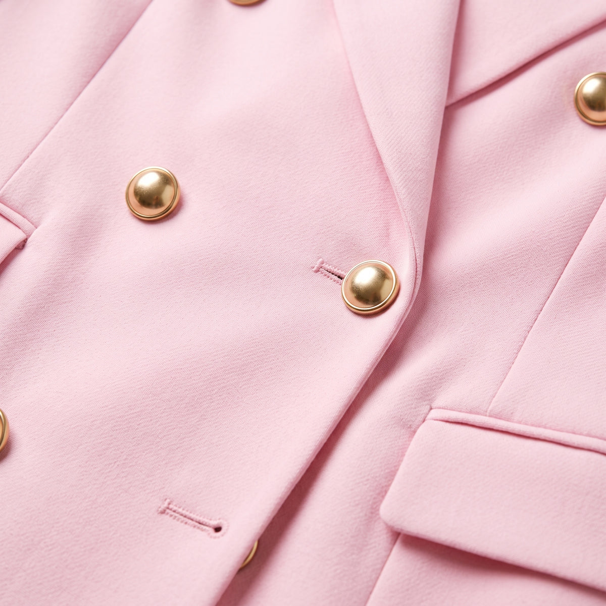 Damen Business Hosenanzug mit zweireihigem Blazer – Slim Fit — Rosa