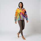 Damen Übergangsjacke mit Multicolor-Print – Relaxed Fit