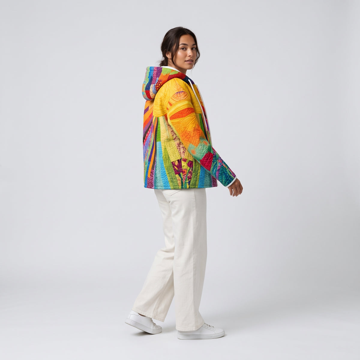 Damen Übergangsjacke mit Multicolor-Print – Relaxed Fit
