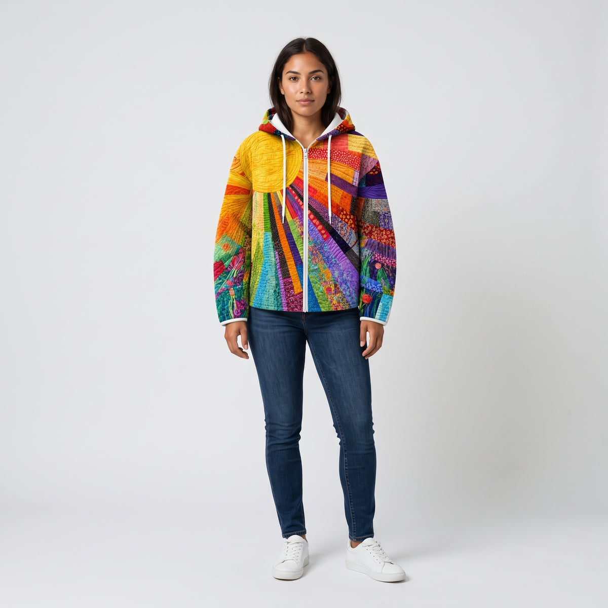 Damen Übergangsjacke mit Multicolor-Print – Relaxed Fit