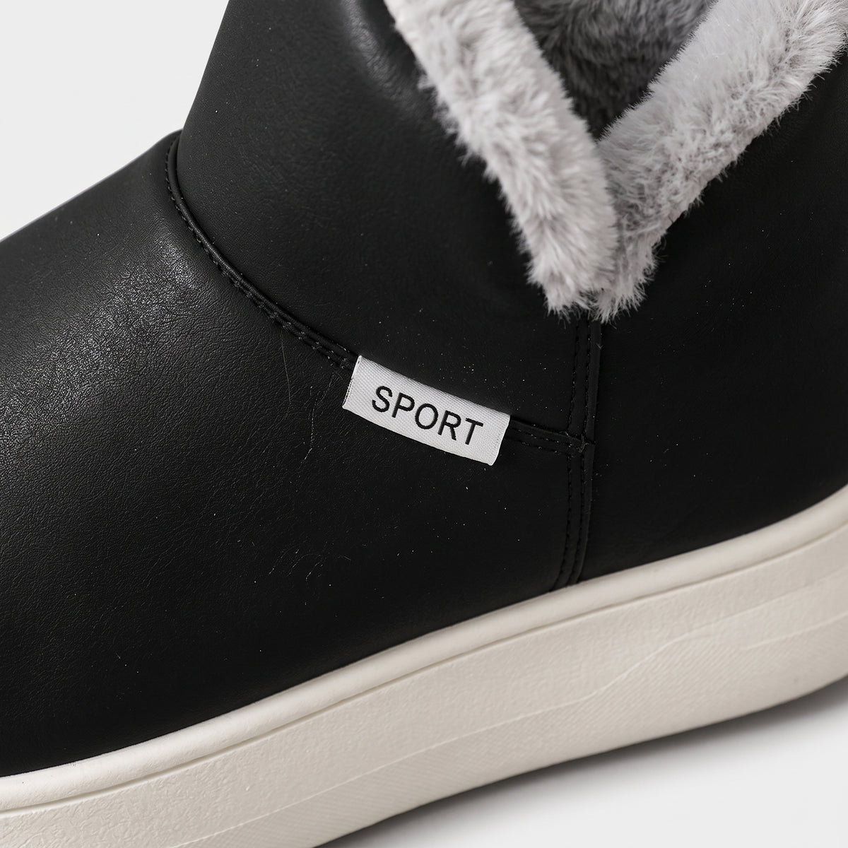 Damen Gefütterte Winterboots mit Plüschfutter – Regular Fit — Schwarz
