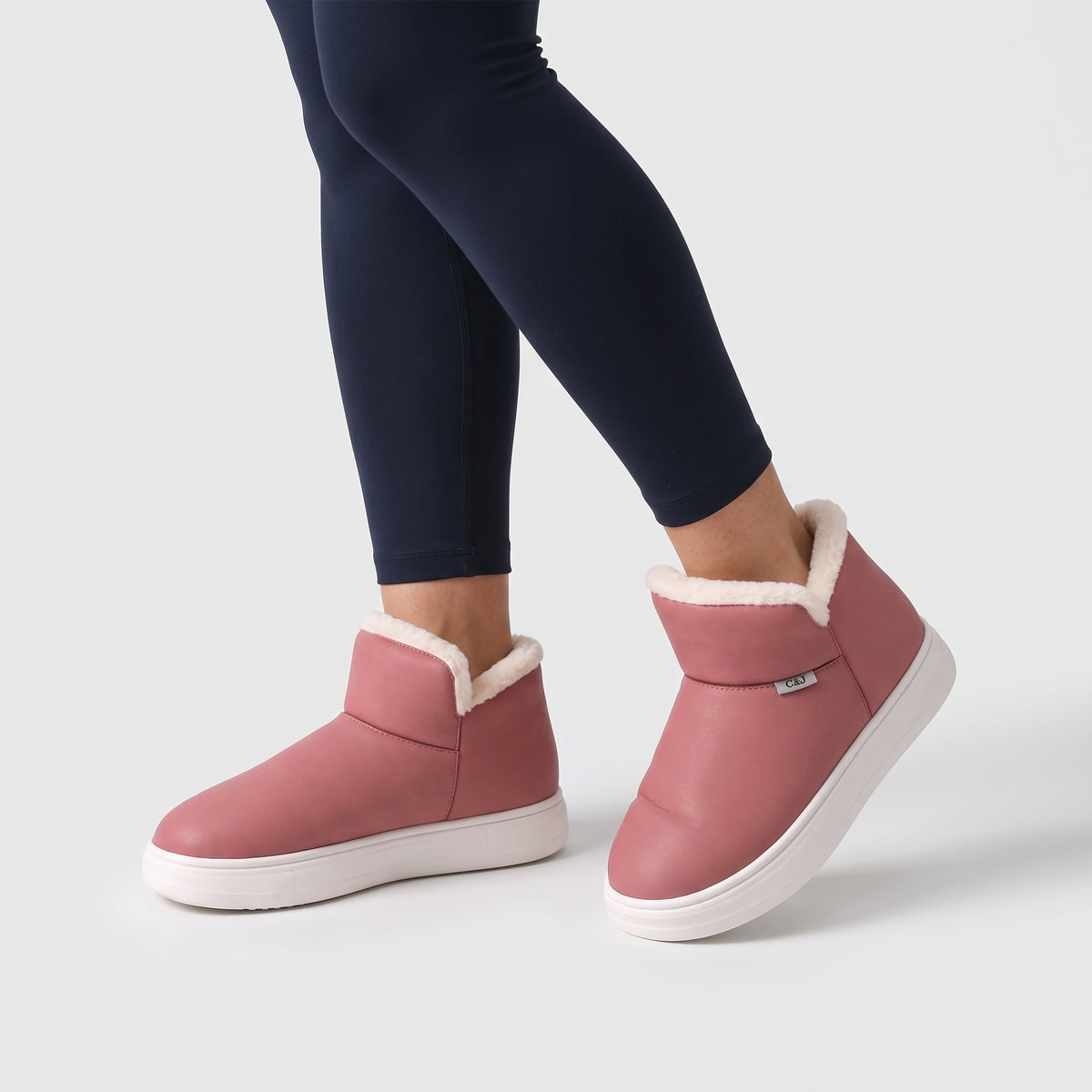 Damen Gefütterte Winterboots mit Plüschfutter – Regular Fit — Pink