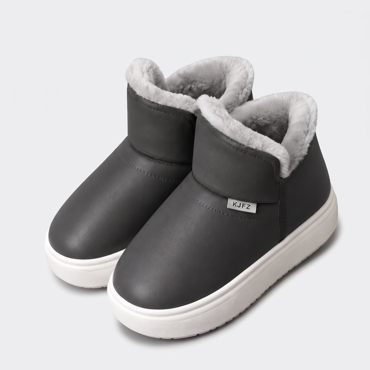 Damen Gefütterte Winterboots mit Plüschfutter – Regular Fit — Grau