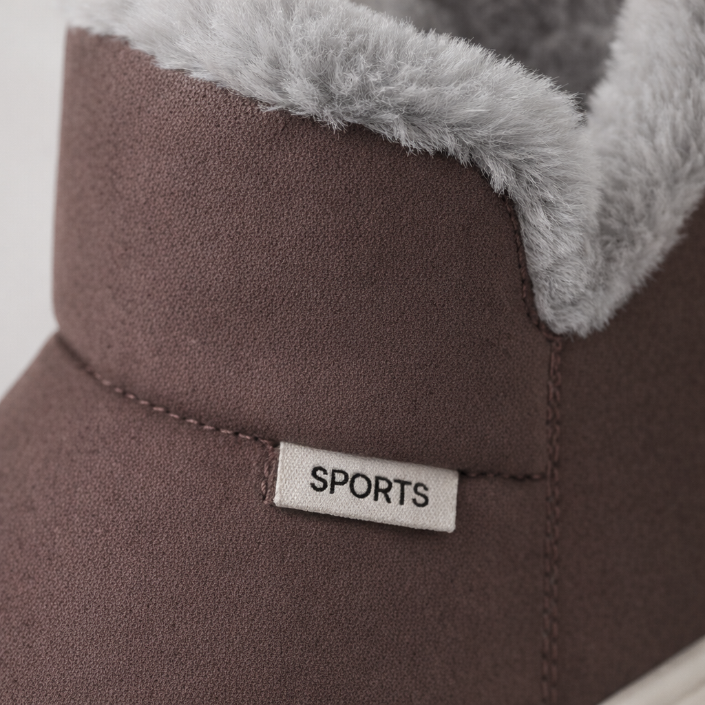 Damen Gefütterte Winterboots mit Plüschfutter – Regular Fit — Braun