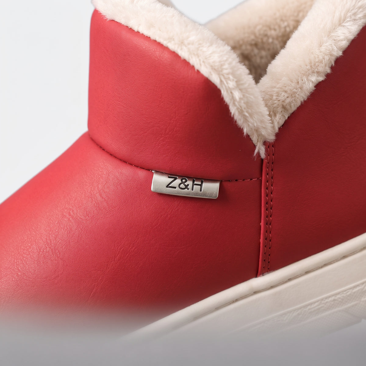 Damen Gefütterte Winterboots mit Plüschfutter – Regular Fit — Rot