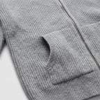 Damen Offene Strickjacke mit Taschen – Regular Fit — Grau