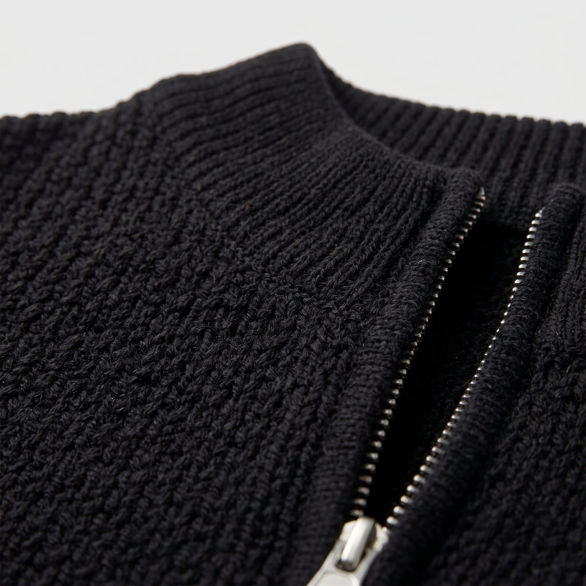 Damen Offene Strickjacke mit Taschen – Regular Fit — Schwarz