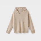 Damen Wollstrickpullover mit V-Ausschnitt – Regular Fit — Khaki