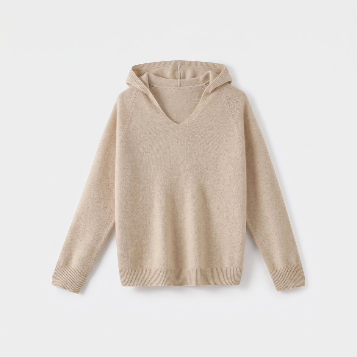 Damen Wollstrickpullover mit V-Ausschnitt – Regular Fit — Khaki
