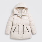 Damen Winterparka wattiert mit Kapuze – Regular Fit — Beige