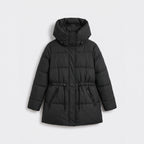 Damen Winterparka wattiert mit Kapuze – Regular Fit — Schwarz