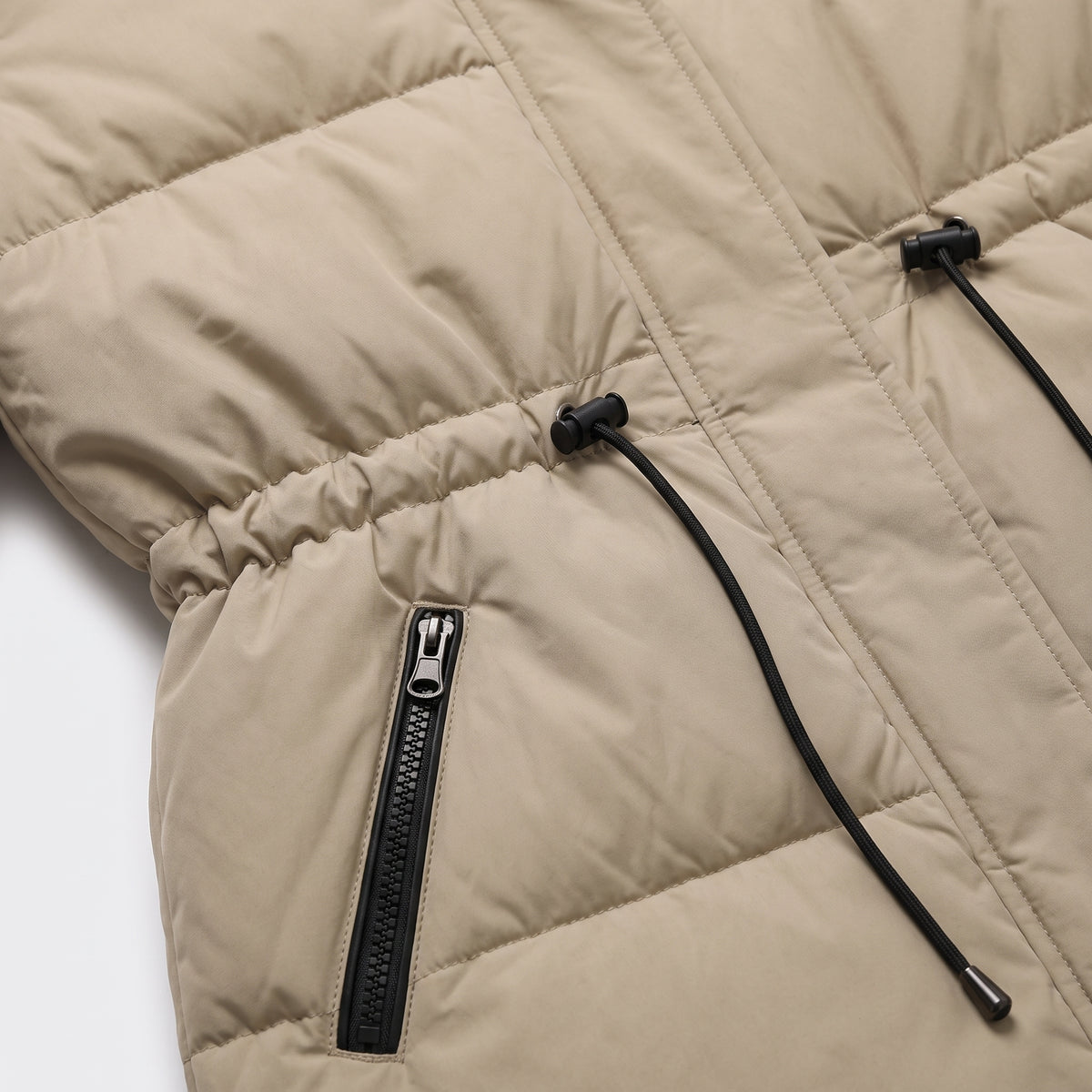 Damen Winterparka wattiert mit Kapuze – Regular Fit — Khaki