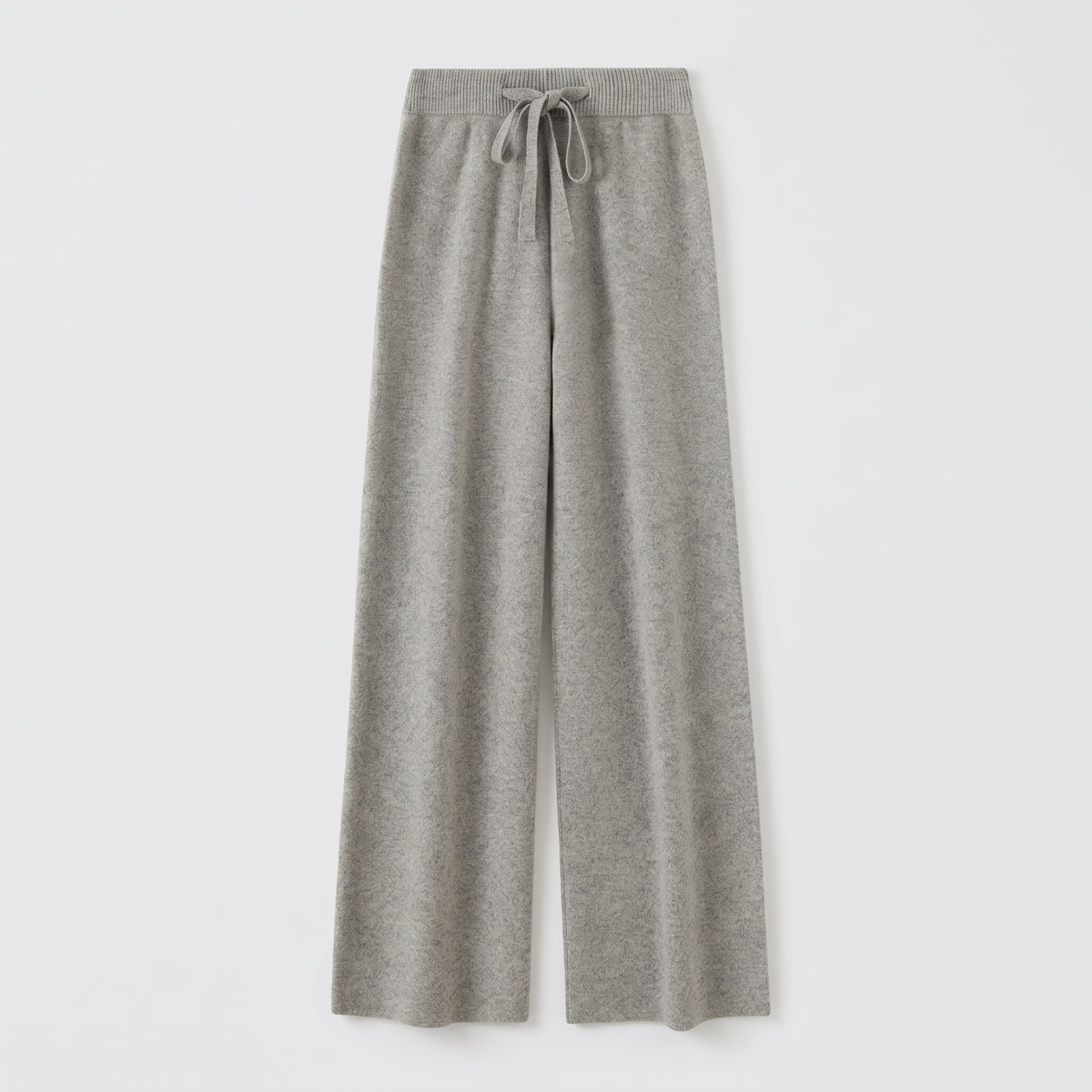 Damen Merino-Strickhose mit weitem Bein – Relaxed Fit — Grau