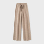 Damen Merino-Strickhose mit weitem Bein – Relaxed Fit — Kamel