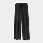 Damen Merino-Strickhose mit weitem Bein – Relaxed Fit — Schwarz