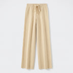 Damen Merino-Strickhose mit weitem Bein – Relaxed Fit — Beige