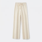 Damen Merino-Strickhose mit weitem Bein – Relaxed Fit — Off-White