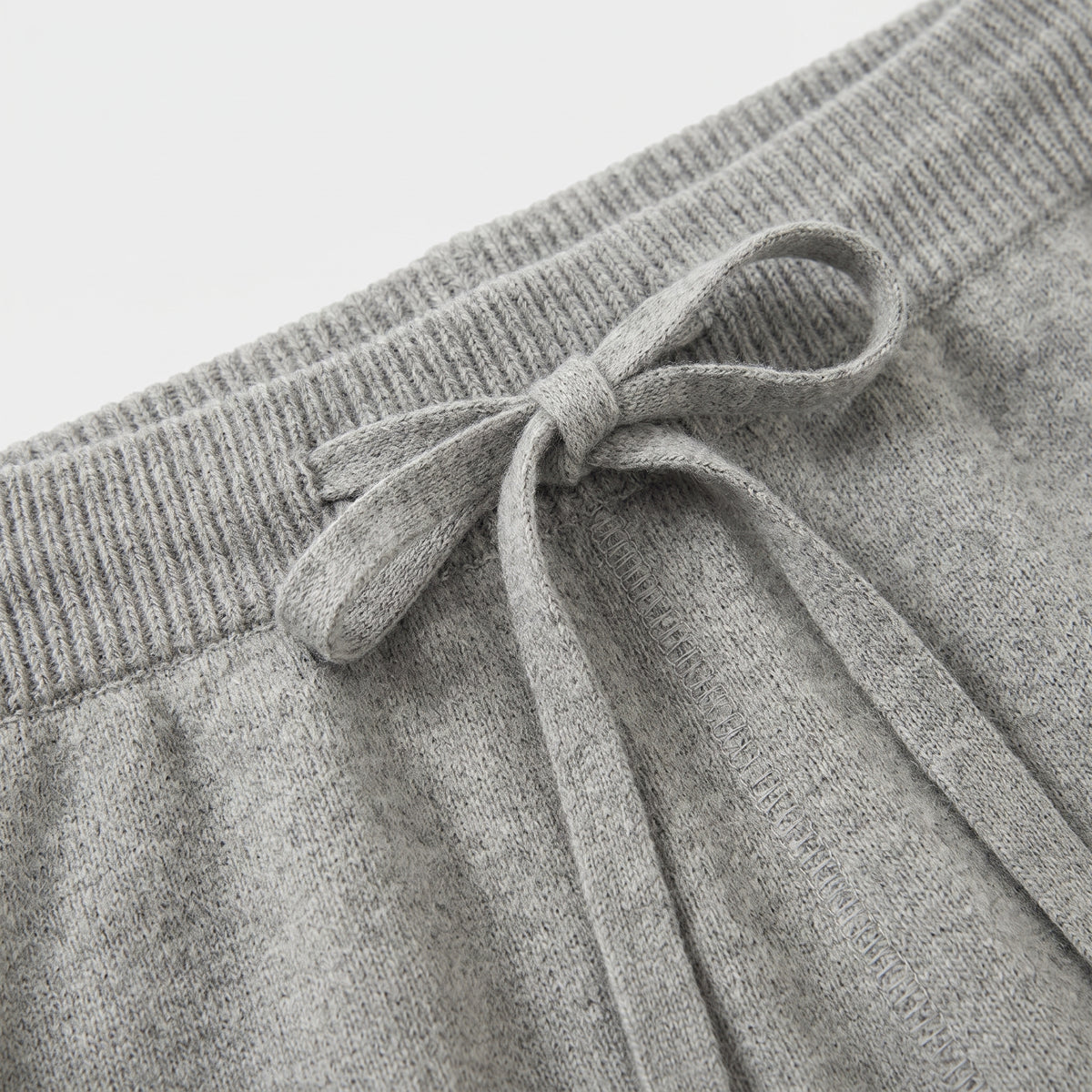 Damen Merino-Strickhose mit weitem Bein – Relaxed Fit — Grau
