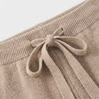 Damen Merino-Strickhose mit weitem Bein – Relaxed Fit — Kamel