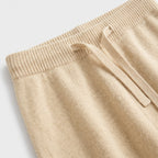 Damen Merino-Strickhose mit weitem Bein – Relaxed Fit — Beige