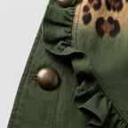 Damen Blazer mit Leopardenmuster und Farbverlauf – Regular Fit — Grün