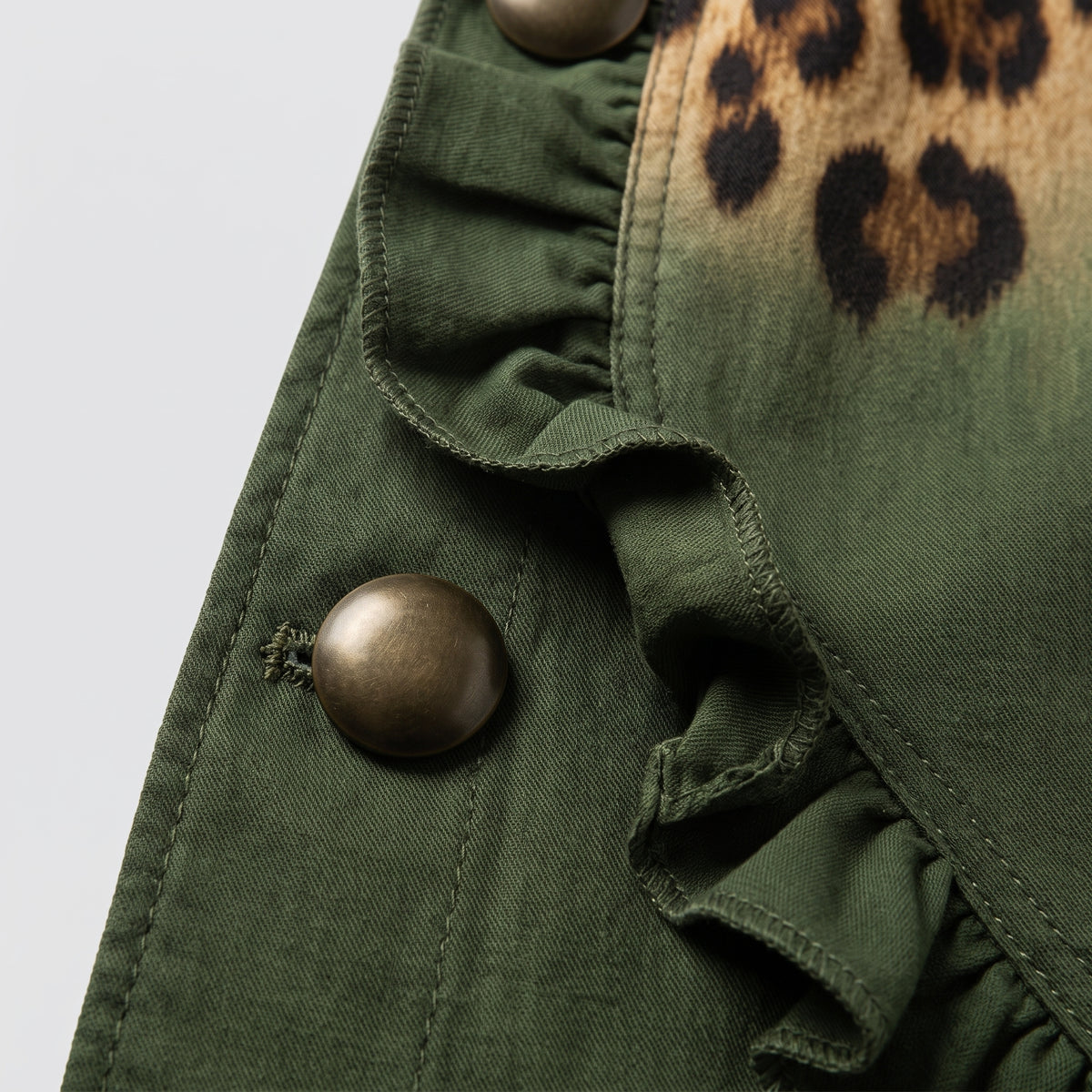Damen Blazer mit Leopardenmuster und Farbverlauf – Regular Fit — Grün