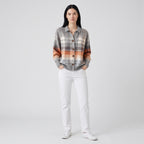 Damen Sweater Cardigan kariert Multicolor Regular Fit
