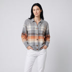 Damen Sweater Cardigan kariert Multicolor Regular Fit