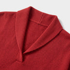 Damen Sweater mit V-Ausschnitt und langen Ärmeln — Rot