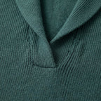 Damen Sweater mit V-Ausschnitt und langen Ärmeln — Grün