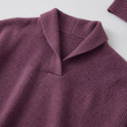 Damen Sweater mit V-Ausschnitt und langen Ärmeln — Lila