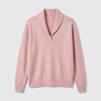 Damen Sweater mit V-Ausschnitt und langen Ärmeln — Rosa
