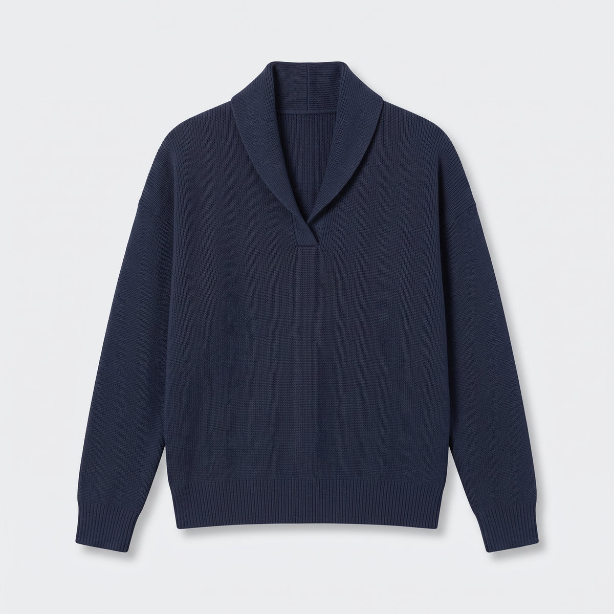 Damen Sweater mit V-Ausschnitt und langen Ärmeln — Blau