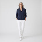 Damen Sweater mit V-Ausschnitt und langen Ärmeln — Blau