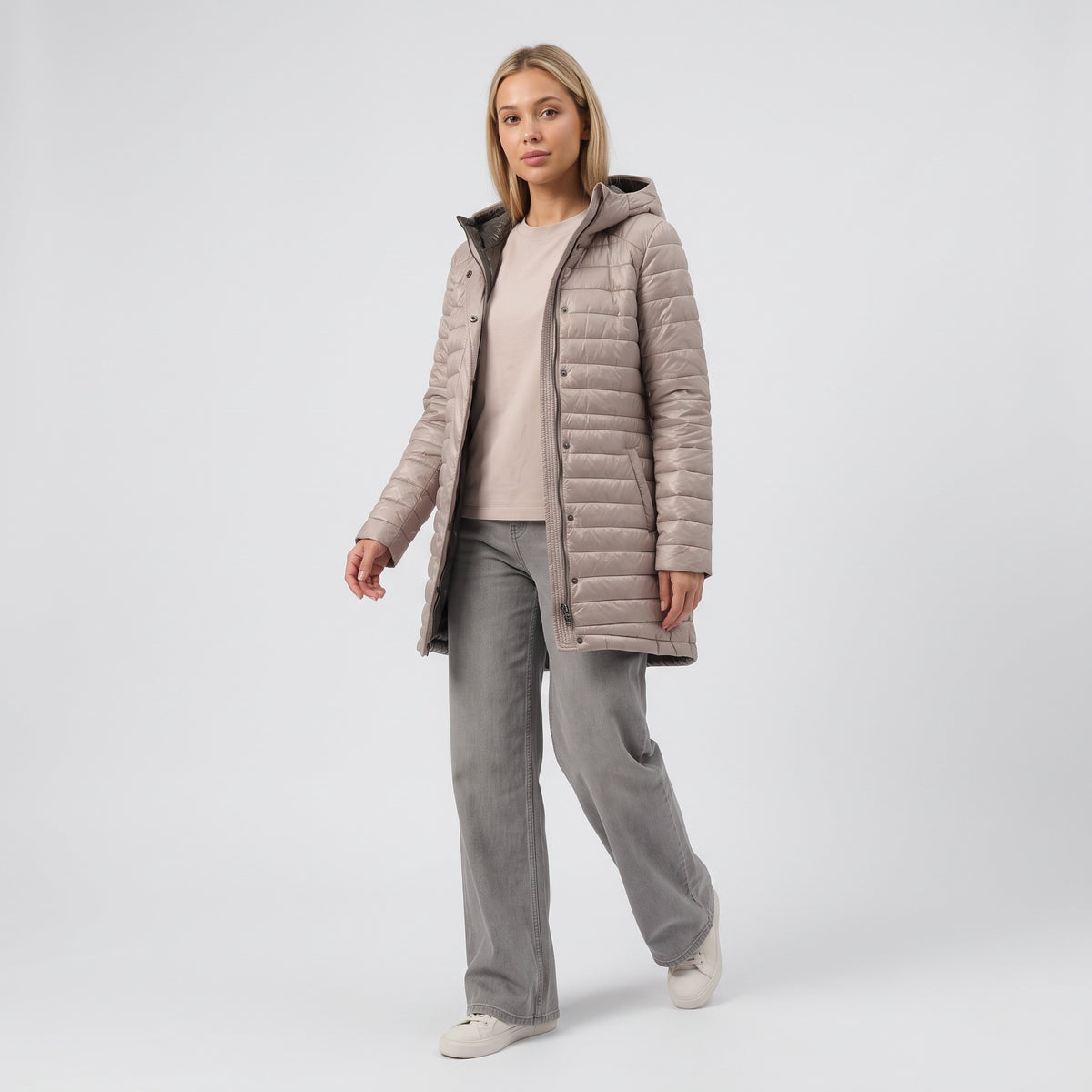 Damen Übergangs-Steppjacke mit Kapuze – Regular Fit