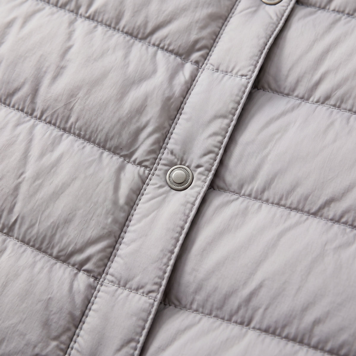 Damen Leichte Steppjacke ohne Kapuze – Regular Fit — Hellgrau