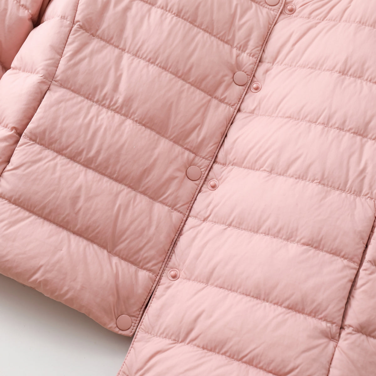 Damen Leichte Steppjacke ohne Kapuze – Regular Fit — Hellrosa
