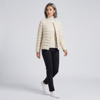 Damen Leichte Steppjacke ohne Kapuze – Regular Fit — Creme