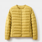 Damen Leichte Steppjacke ohne Kapuze – Regular Fit — Senf