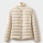 Damen Leichte Steppjacke ohne Kapuze – Regular Fit — Creme