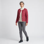 Damen Leichte Steppjacke ohne Kapuze – Regular Fit — Kirschrot
