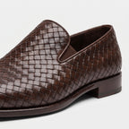 Herren Geflochtene Loafer – Regular Fit — Braun
